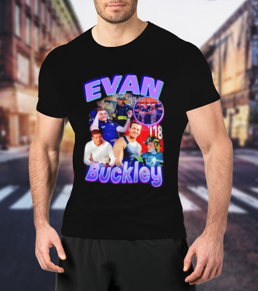 Evan Buckley Collage Firefighter Tribute 118 T-Shirt