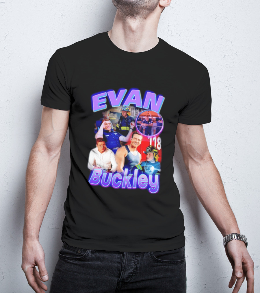 Evan Buckley Collage Firefighter Tribute 118 T-Shirt