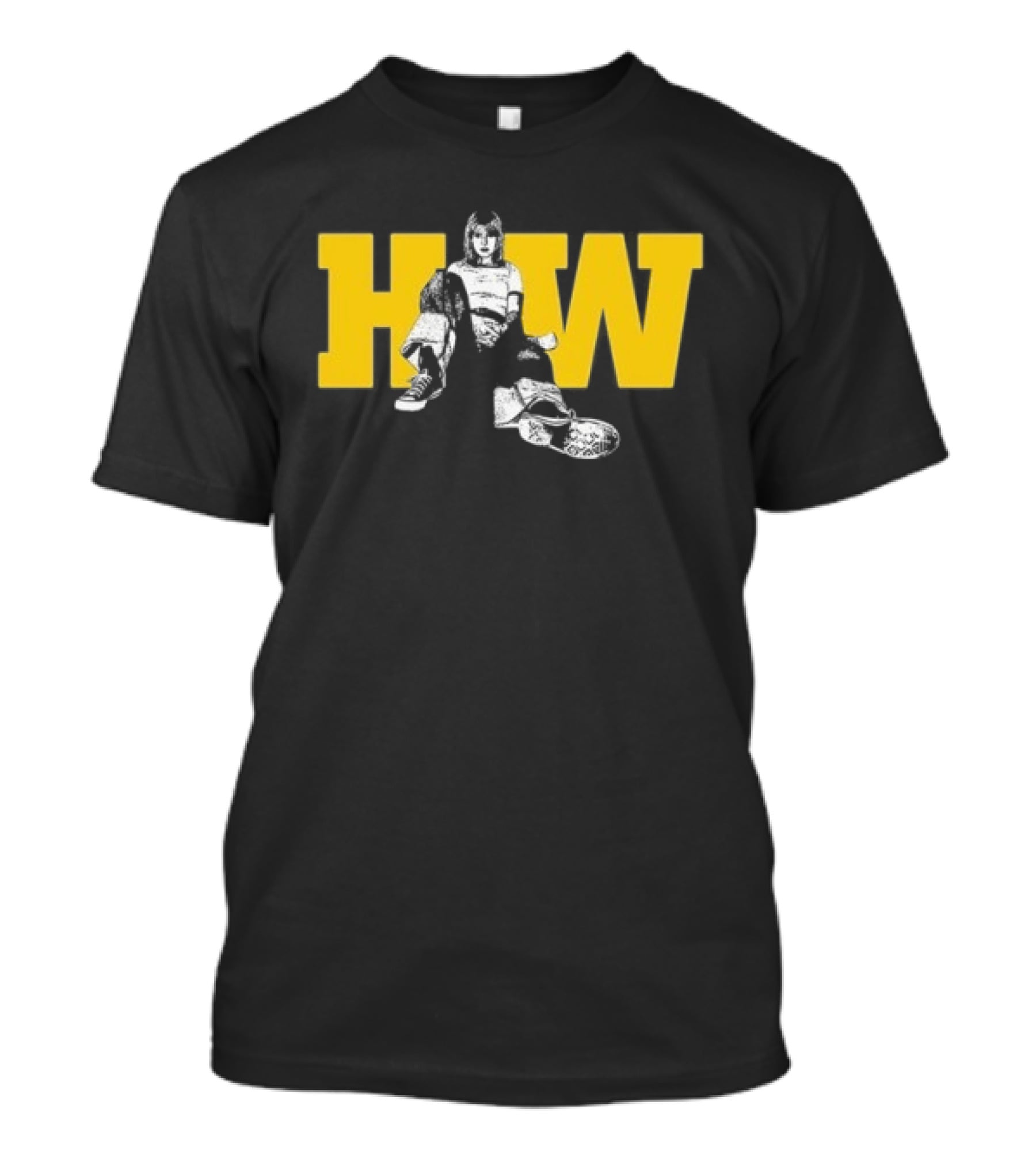 Hw Negative Self Talk No I Won't Hear It Knight Defender Sitting On HW Yellow Letters T-Shirt