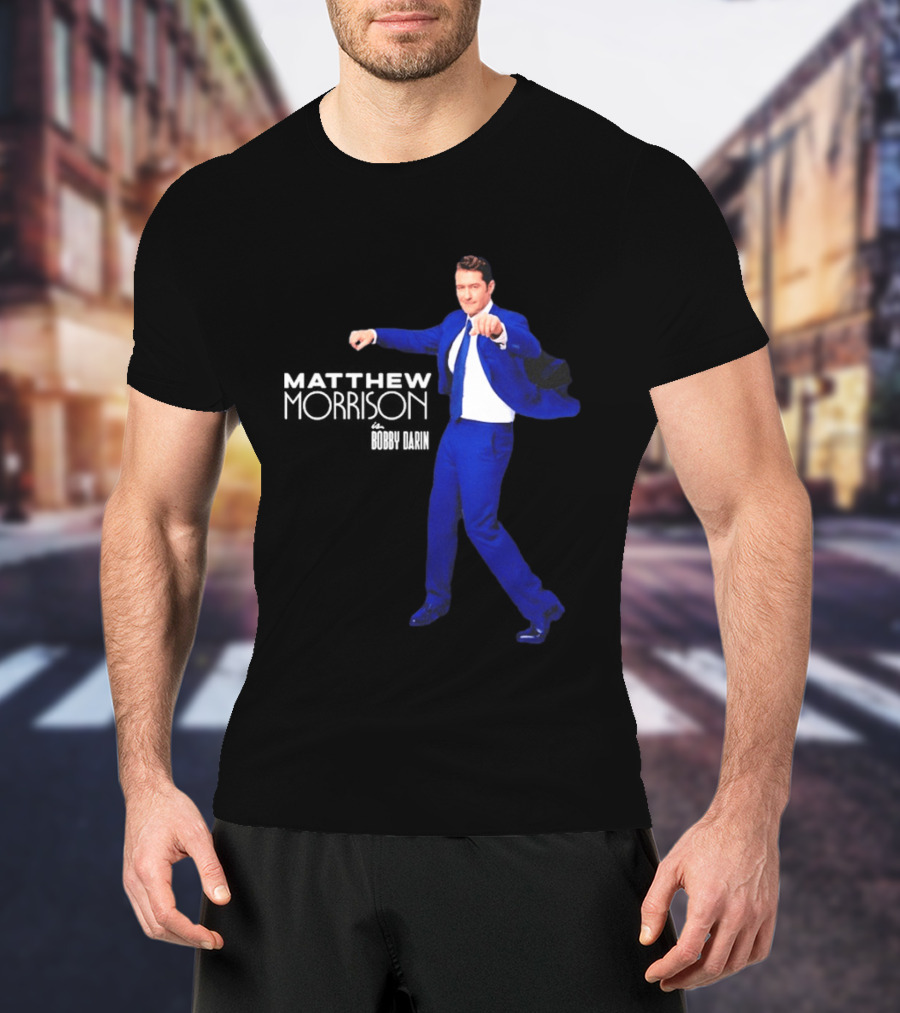 Just In Time Matthew Morrison Is Bobby Darin Bold Blue Suit Dance T-Shirt