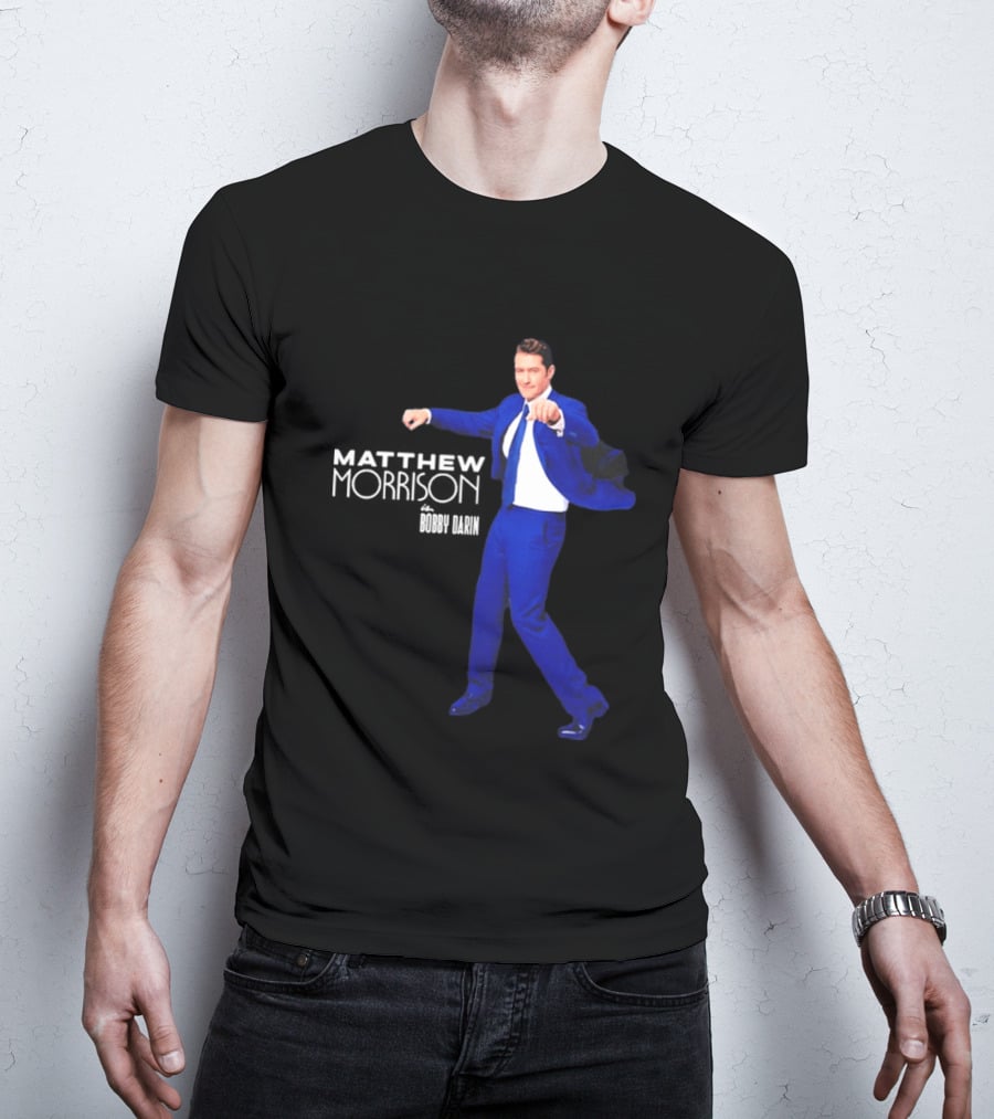 Just In Time Matthew Morrison Is Bobby Darin Bold Blue Suit Dance T-Shirt