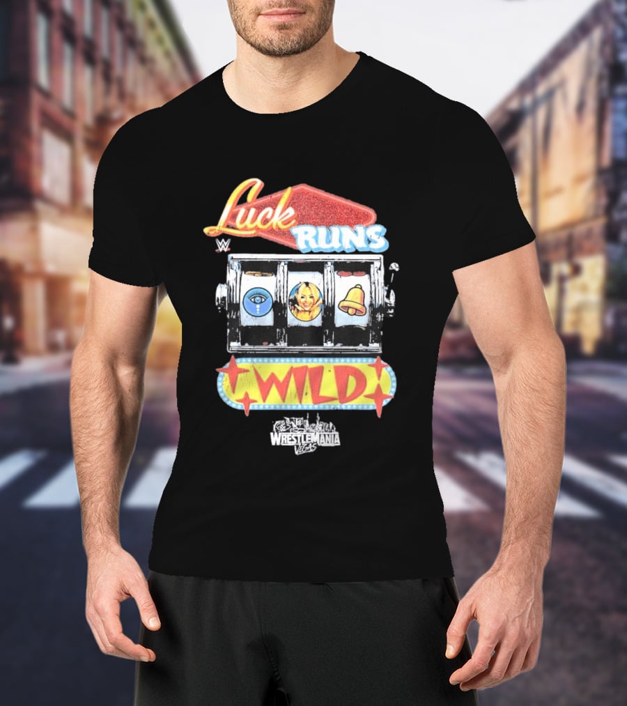 WrestleMania Vegas Slot Machine Luck Runs Wild T-Shirt