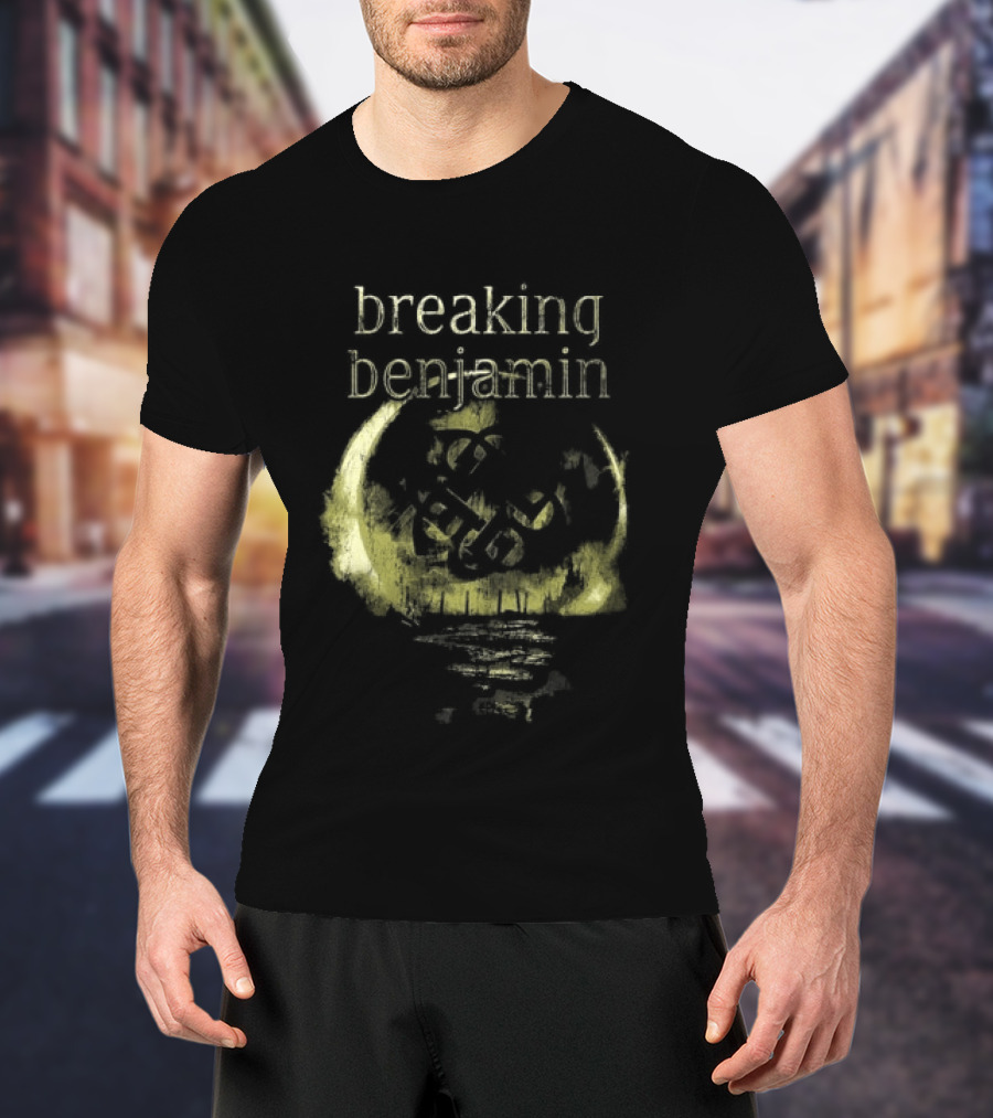Breaking Benjamin 10 Years Dark Before Dawn Moon T-Shirt