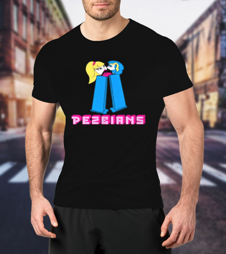 Pezbians Pez Dispenser Parody Retro Humor Kissing T-Shirt