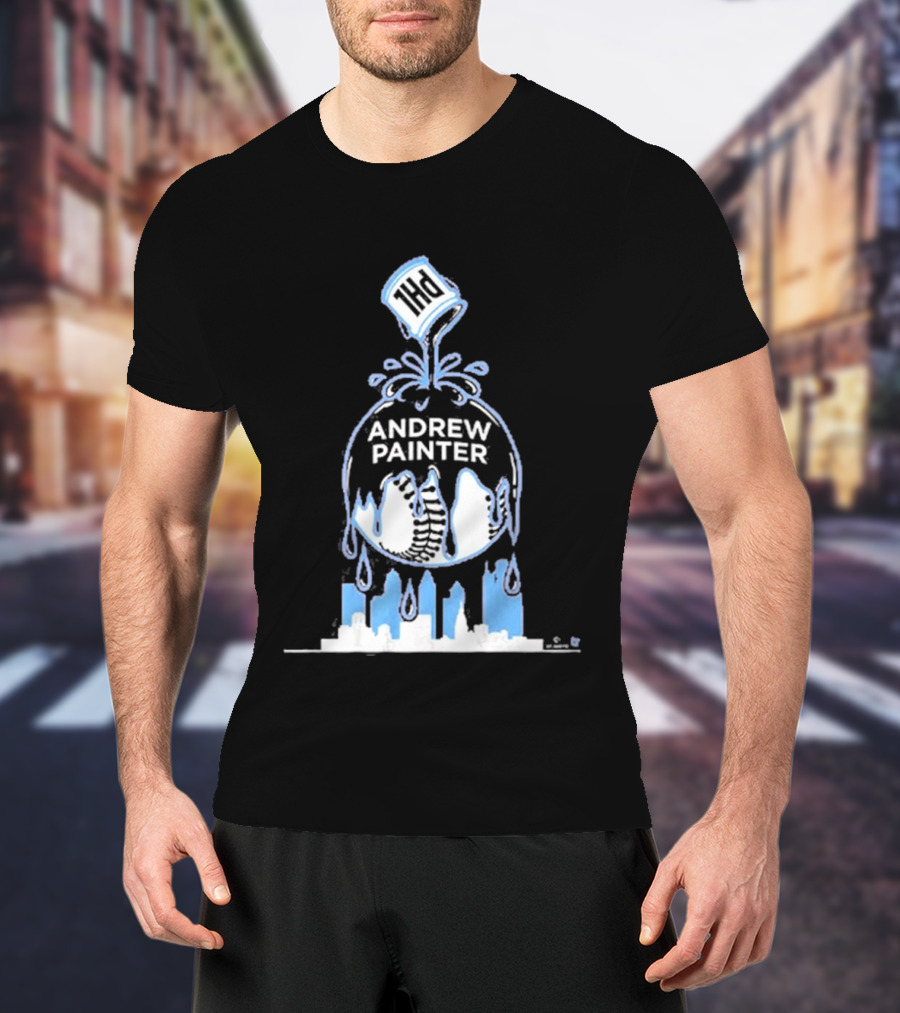 Andrew Painter PHL Paint The Town Phillies Skyline T-Shirt