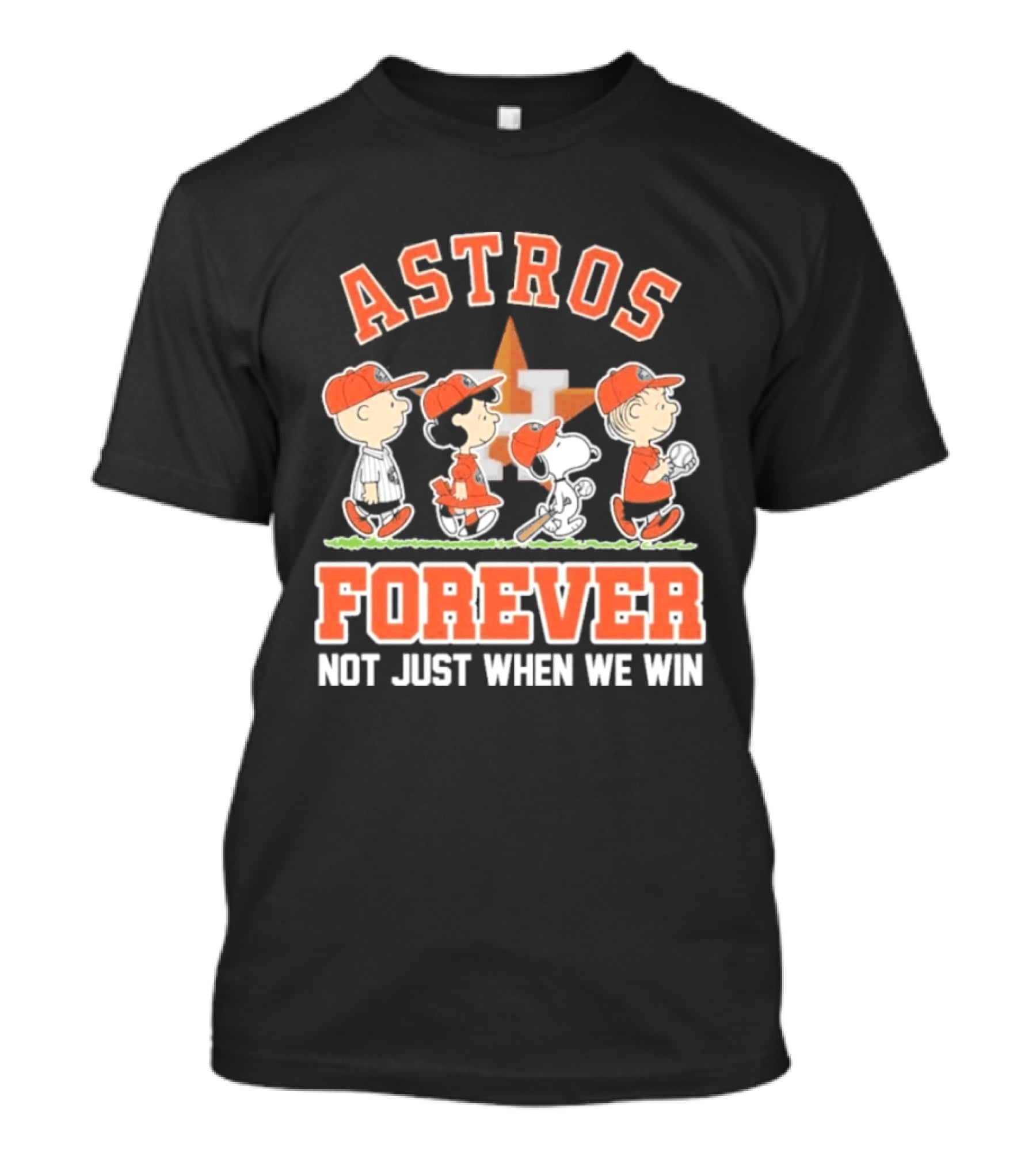 Houston Astros Forever Peanuts Characters Not Just When We Win T-Shirt