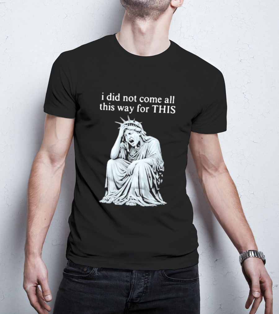 I Did Not Come All This Way For This Anti Trump Statue Of Liberty Sarcastic Political T-Shirt