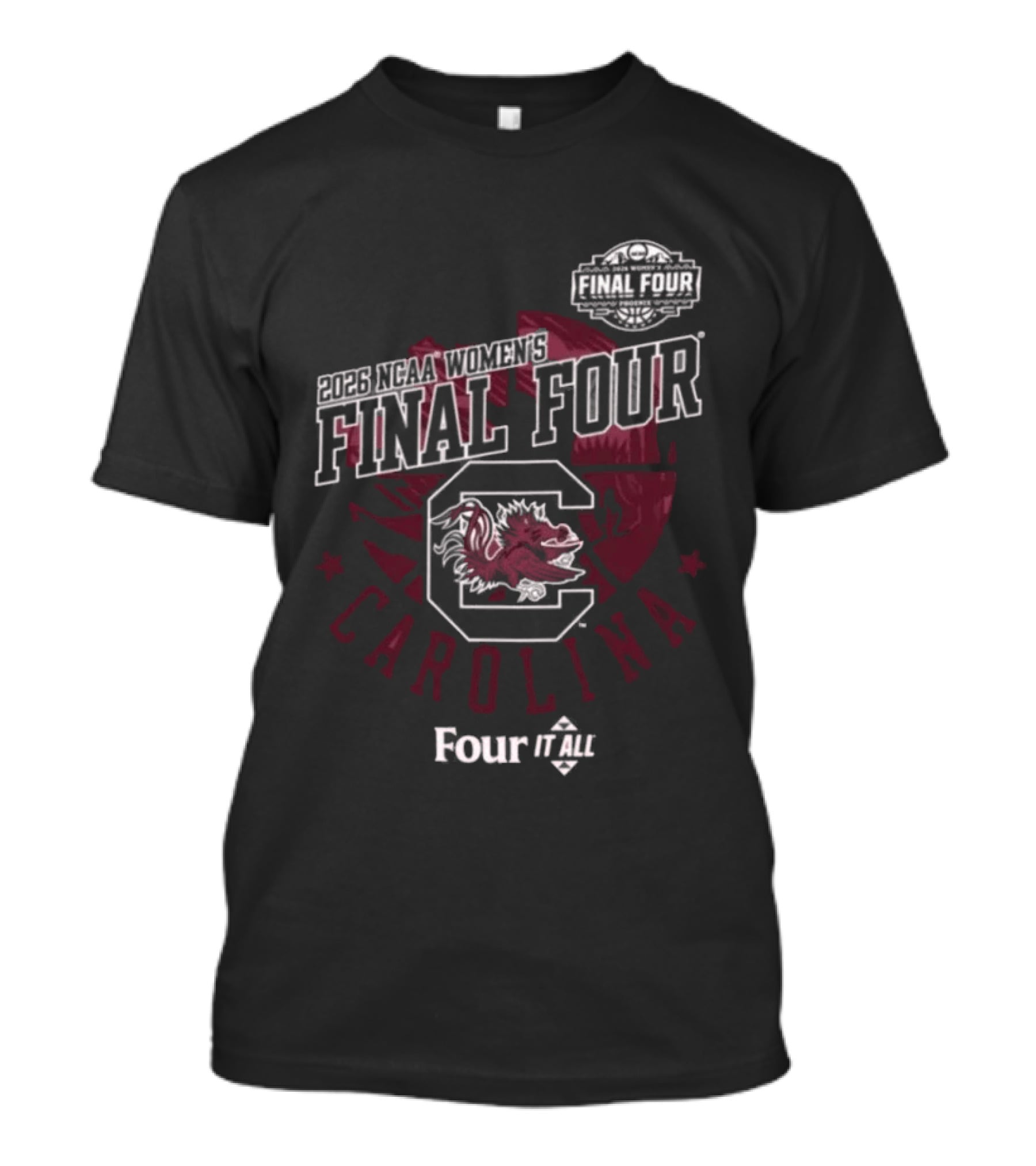 South Carolina Gamecocks 2026 NCAA Women's Final Four Basketball Four It All T-Shirt