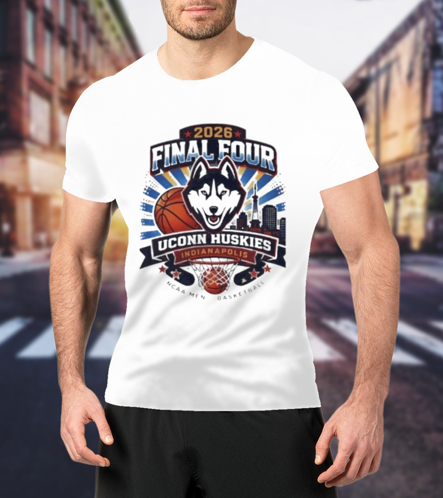 2026 Final Four Uconn Huskies Indianapolis NCAA Men's Basketball T-Shirt