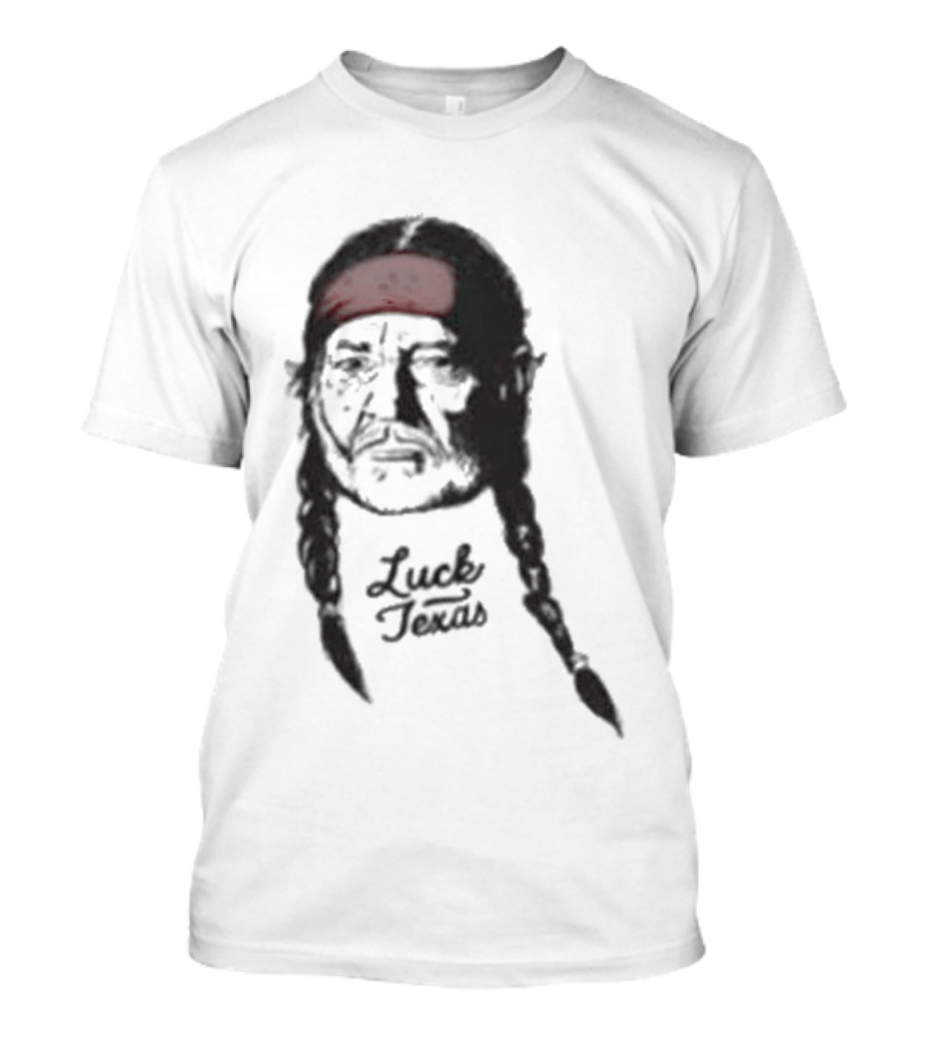 Jungmaven X Luck Reunion Willie Nelson Red Bandana Braids T-Shirt