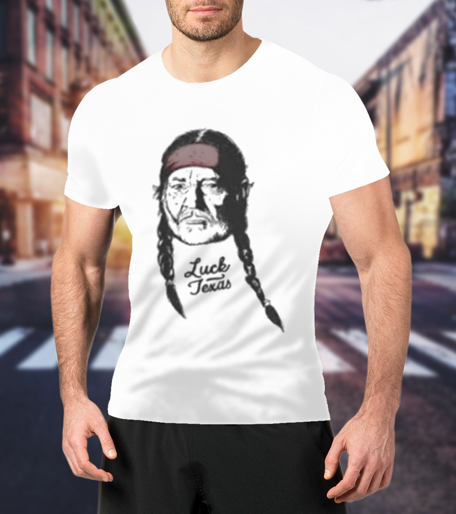 Jungmaven X Luck Reunion Willie Nelson Red Bandana Braids T-Shirt