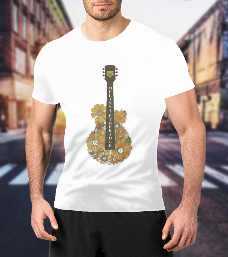 Melissa Etheridge Floral Guitar Art With Flowers T-Shirt