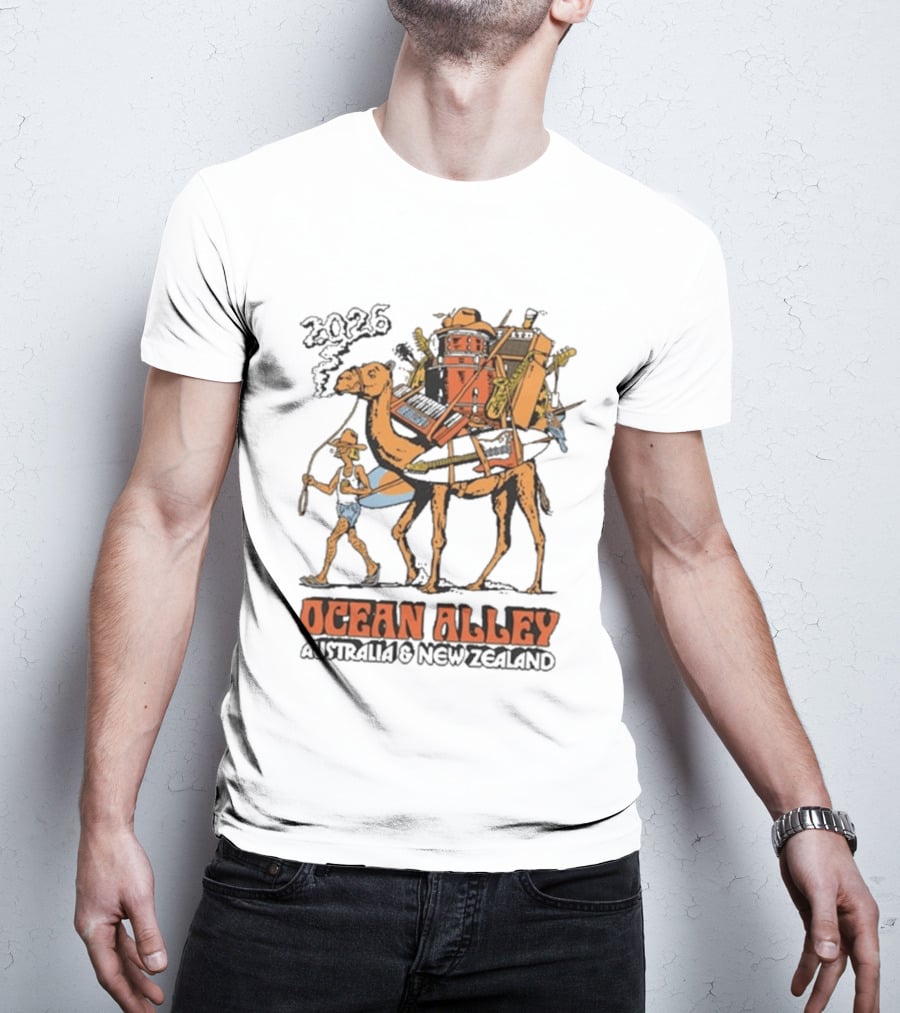 Ocean Alley 2026 Australia New Zealand Tour Camel T-Shirt