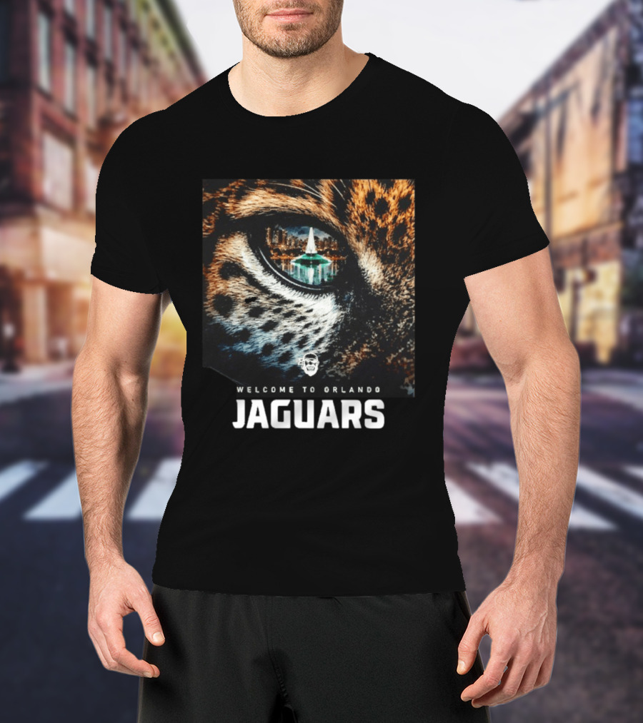 Welcome To Orlando Jaguars Eye Cityscape T-Shirt