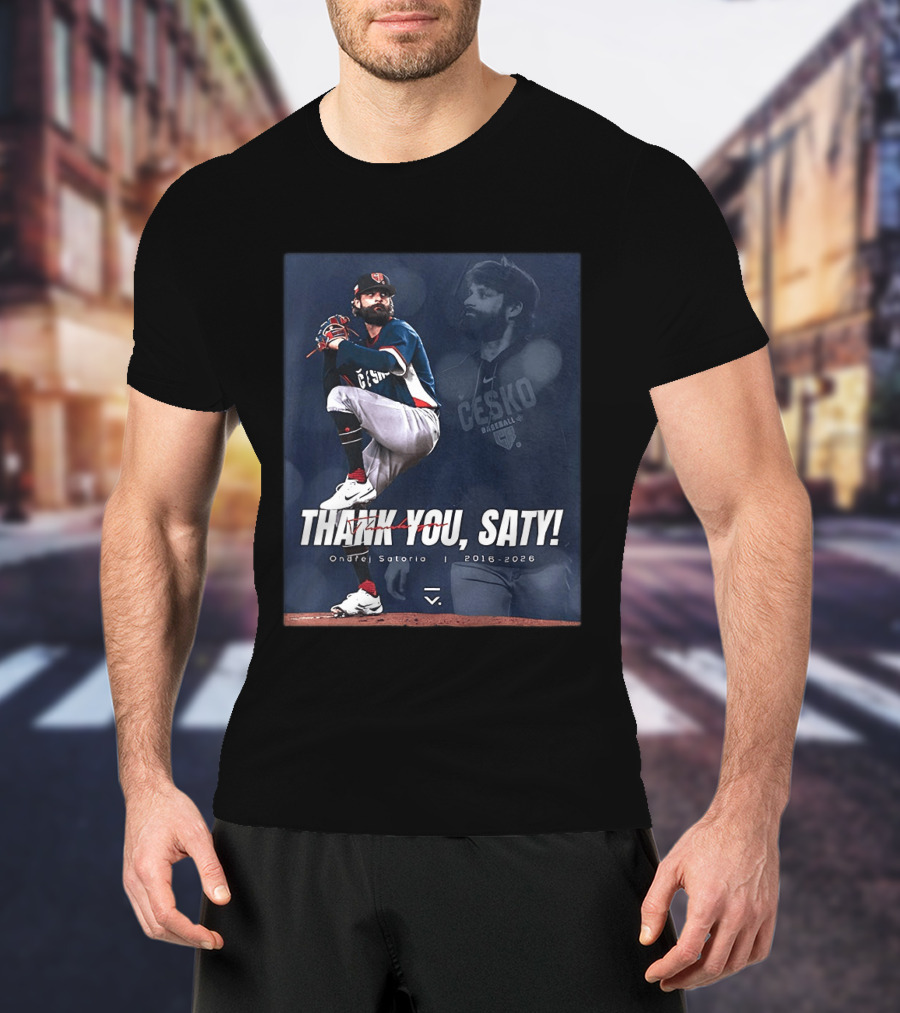 Thank You Saty Ondrej Satoria Cesko Baseball 2016 2026 T-Shirt