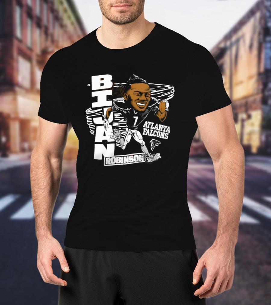 Bijan Robinson Atlanta Falcons Caricature 2025 T-Shirt