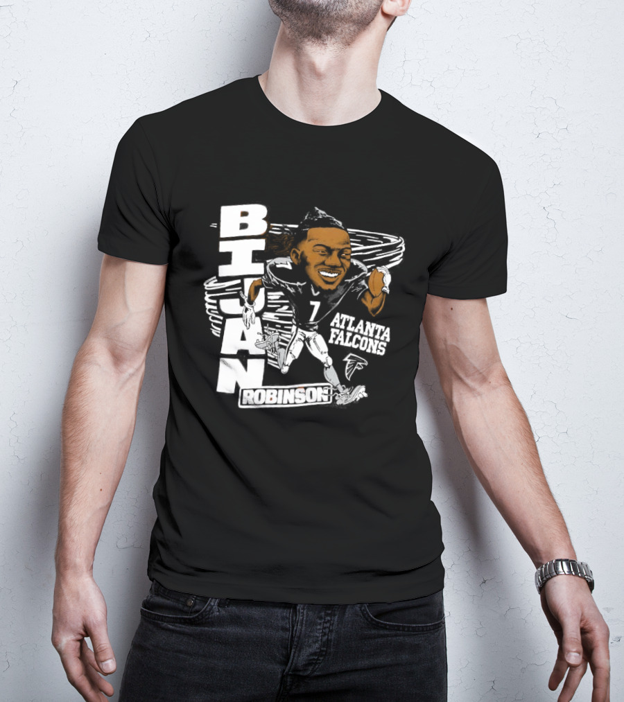Bijan Robinson Atlanta Falcons Caricature 2025 T-Shirt