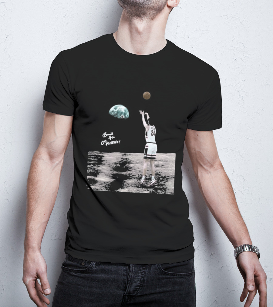 Braylon Mullins UConn Moon Shot Basketball Slam Dunk T-Shirt