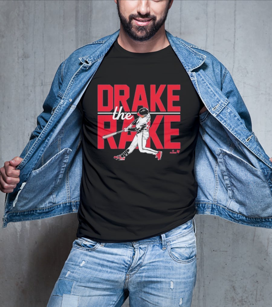 Drake Baldwin The Rake Baseball Player Swinging Bat T-Shirt
