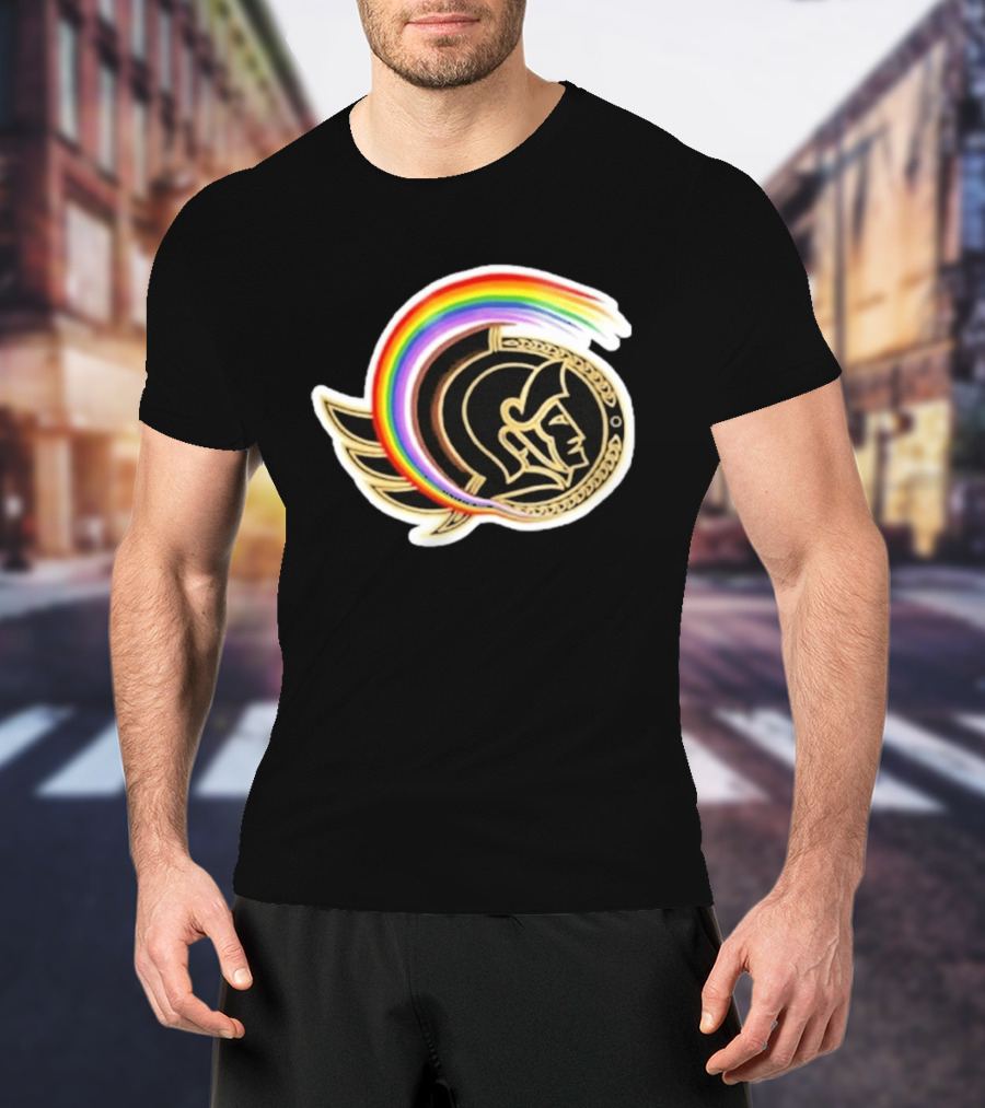 Rachel Reid Ottawa Senators Pride Night Rainbow T-Shirt
