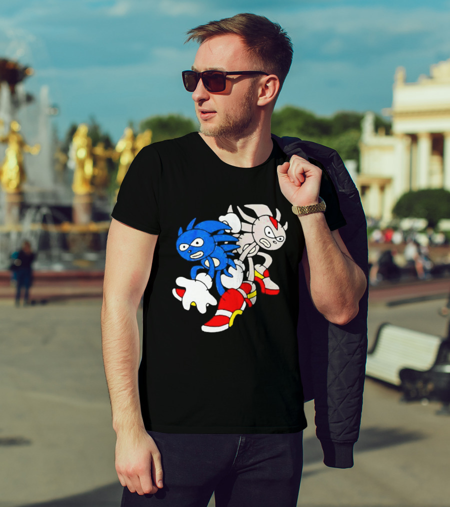 The Hedgehog Sanic And Shedew Adventure Meme Humor T-Shirt