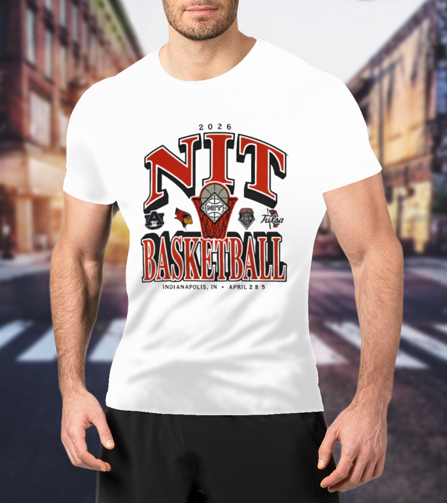 2026 NIT Basketball Indianapolis April 2 5 With Team Logos T-Shirt