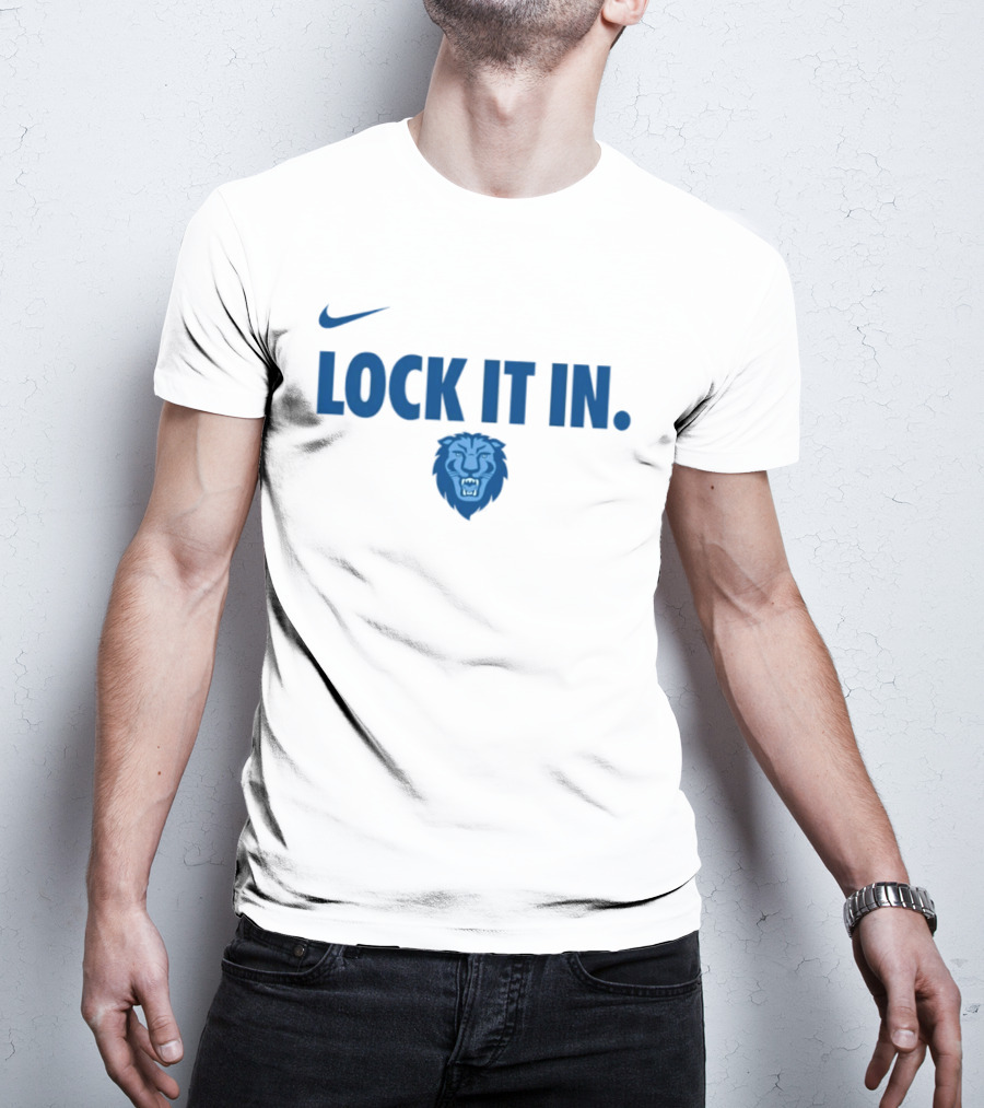 Nike Columbia Lions Lock It In NCAA Sportswear T-Shirt
