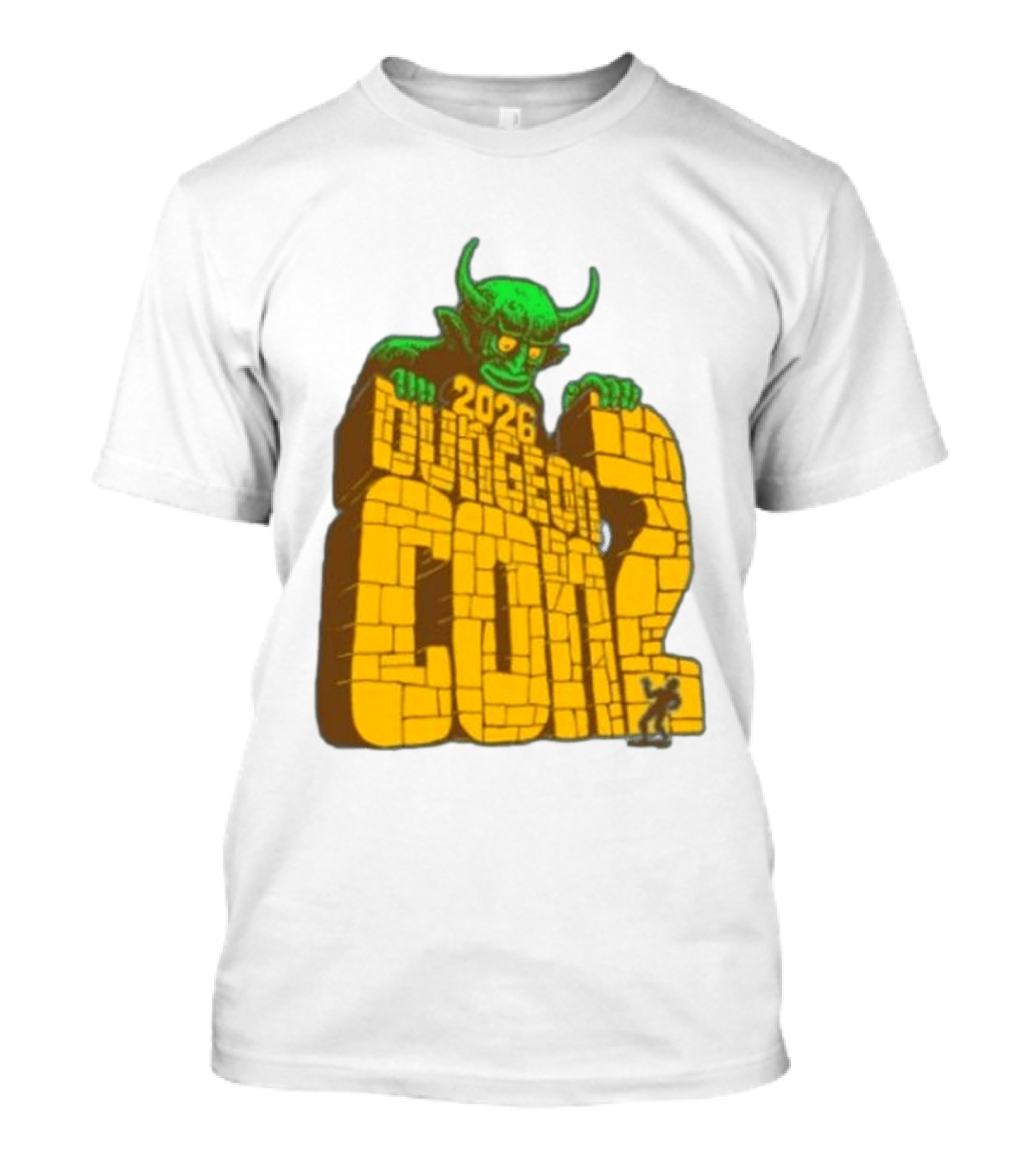 2026 Dungeon Con 2 Goodman Games Logo Green Monster T-Shirt
