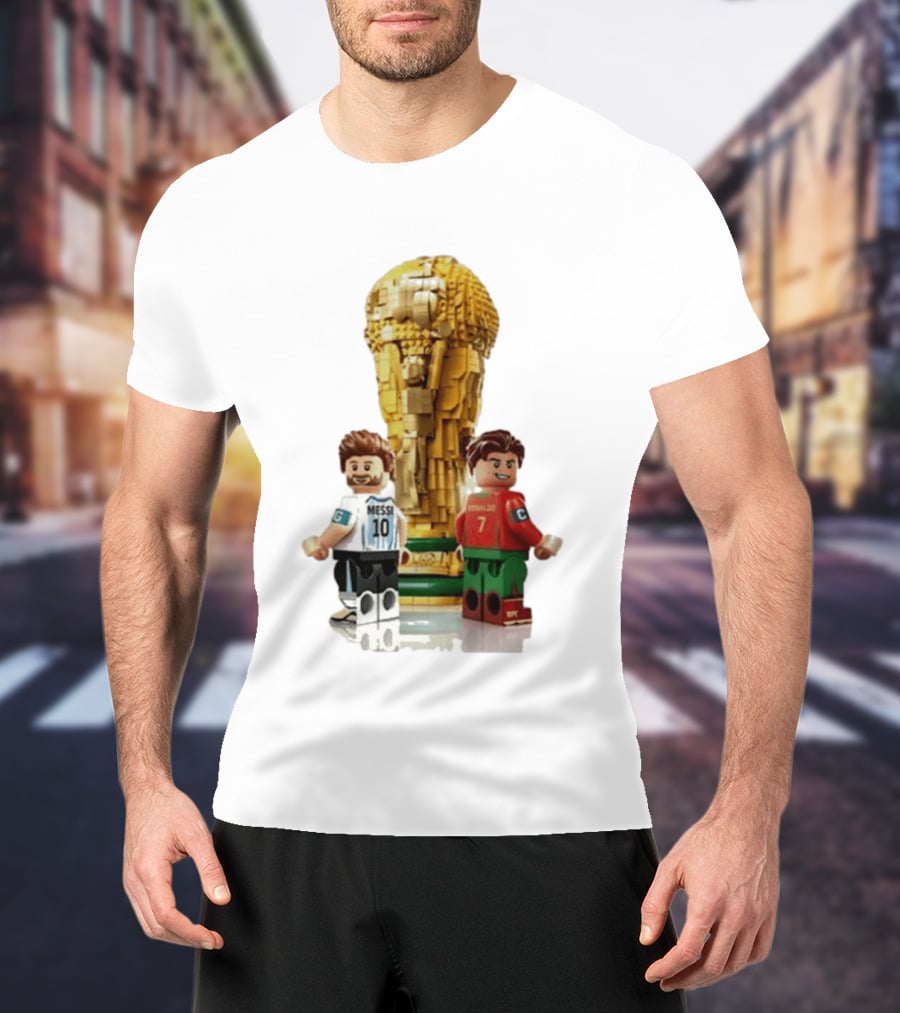 LEGO Football Legends Messi Ronaldo FIFA World Cup 2026 Mini Figures T-Shirt