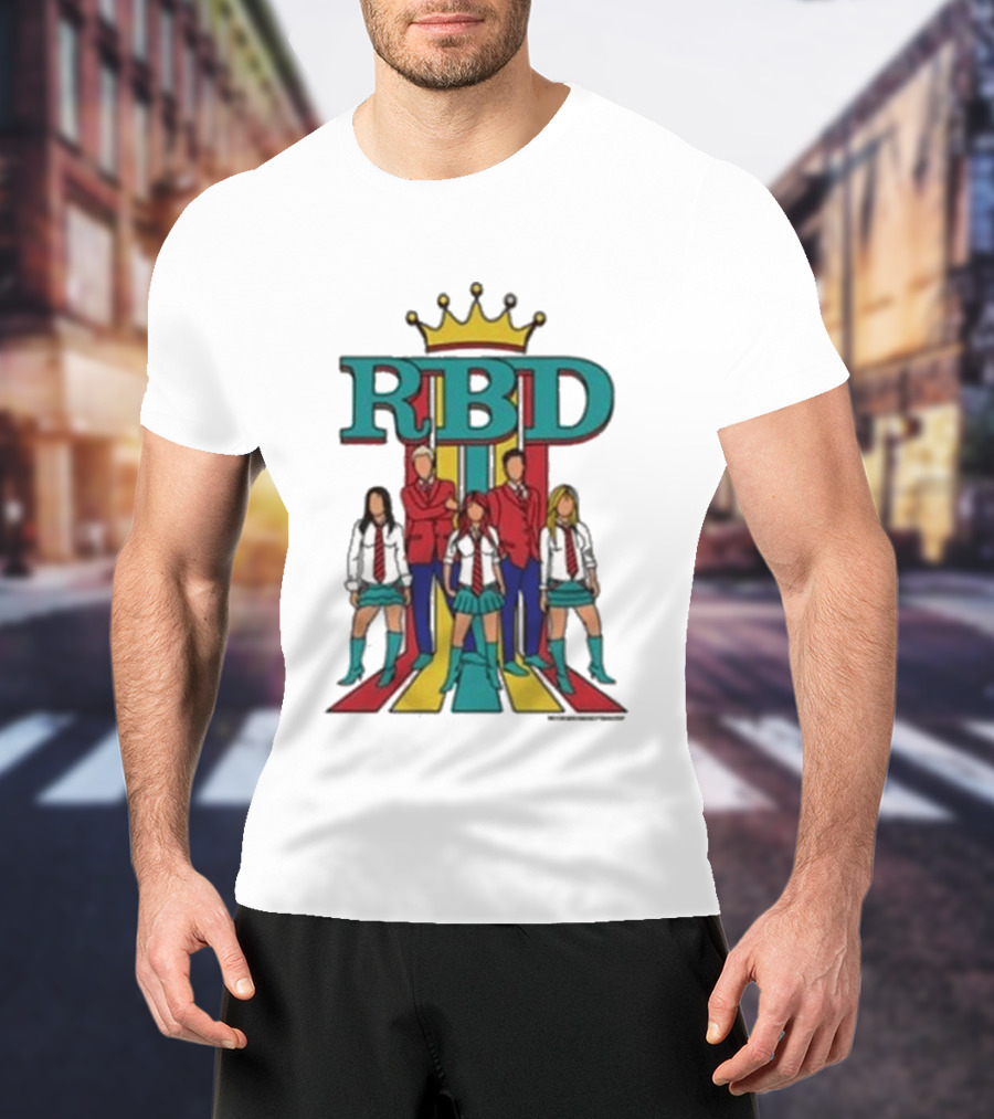 RBD Logo With Crown And Colorful Band Members T-Shirt