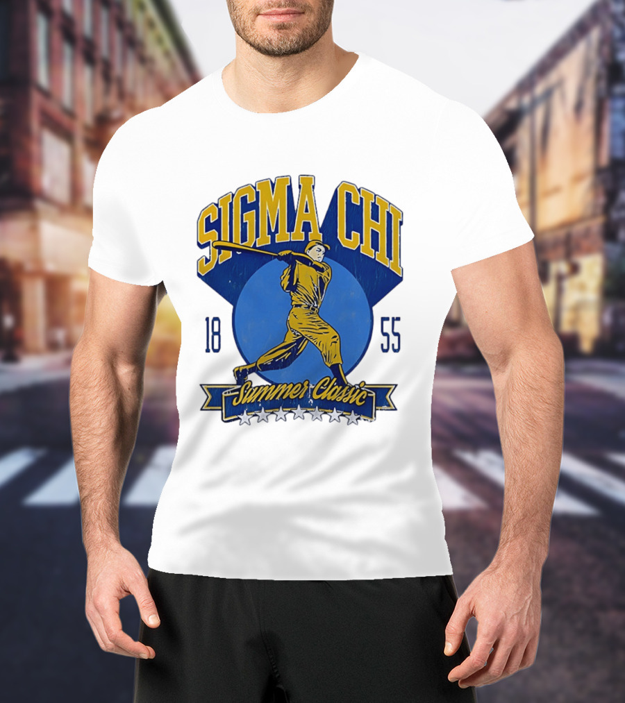 Sigma Chi Baseball Player Summer Classic 1855 T-Shirt
