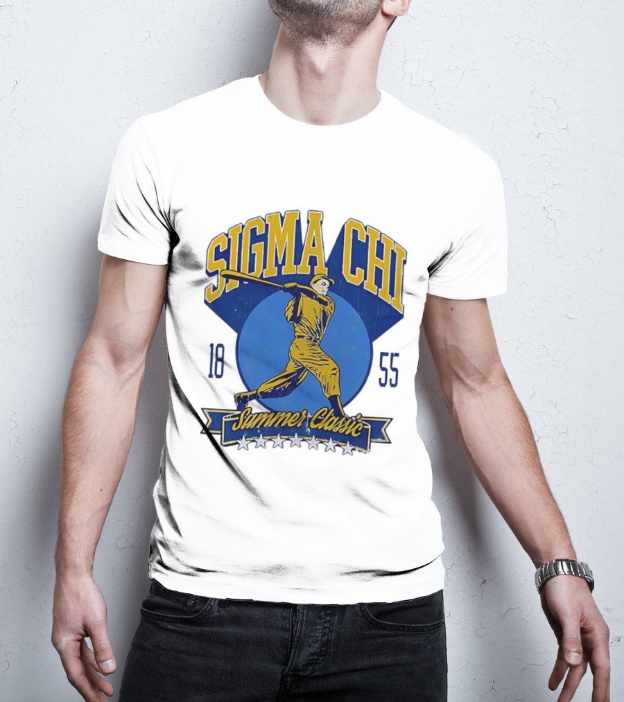 Sigma Chi Baseball Player Summer Classic 1855 T-Shirt
