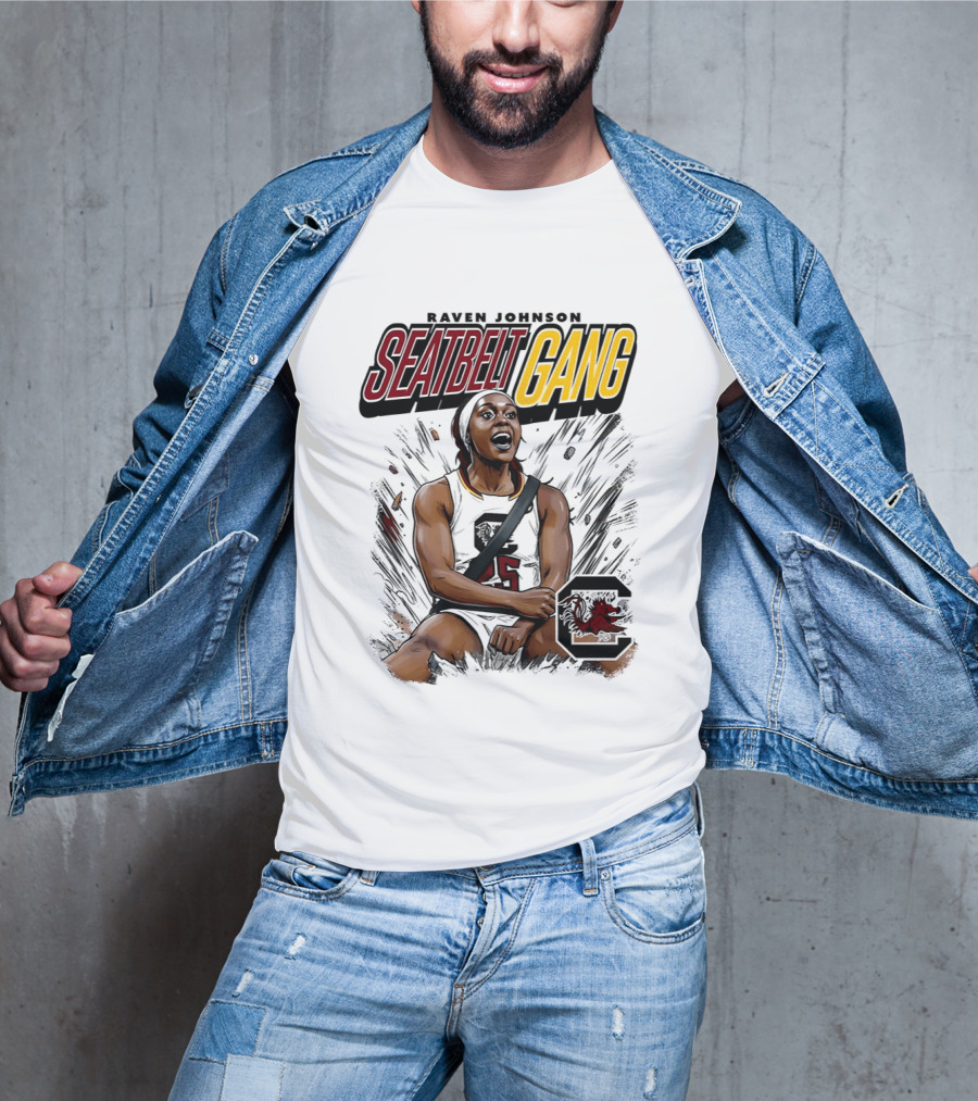 Raven Johnson Seatbelt Gang South Carolina Gamecocks Basketball T-Shirt