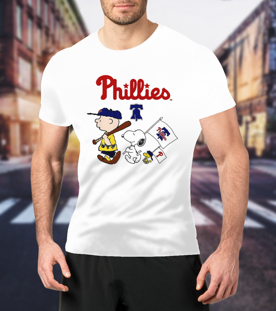 Philadelphia Phillies Snoopy Charlie Brown Woodstock MLB Fan 2025 T-Shirt