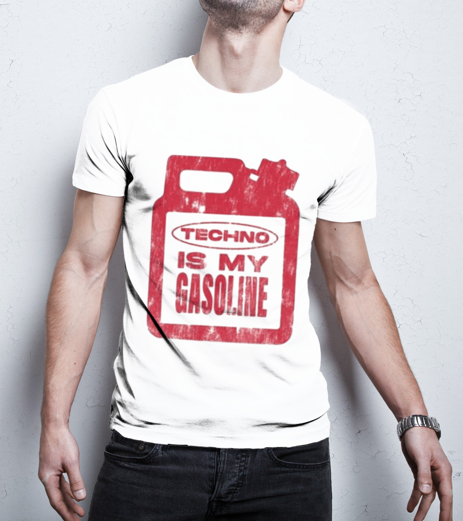 Techno Is My Gasoline Red Fuel Can T-Shirt