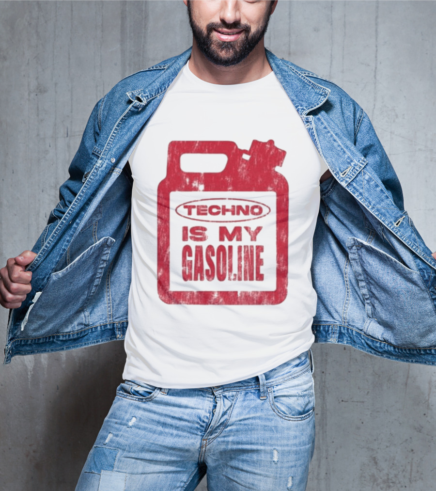 Techno Is My Gasoline Red Fuel Can T-Shirt