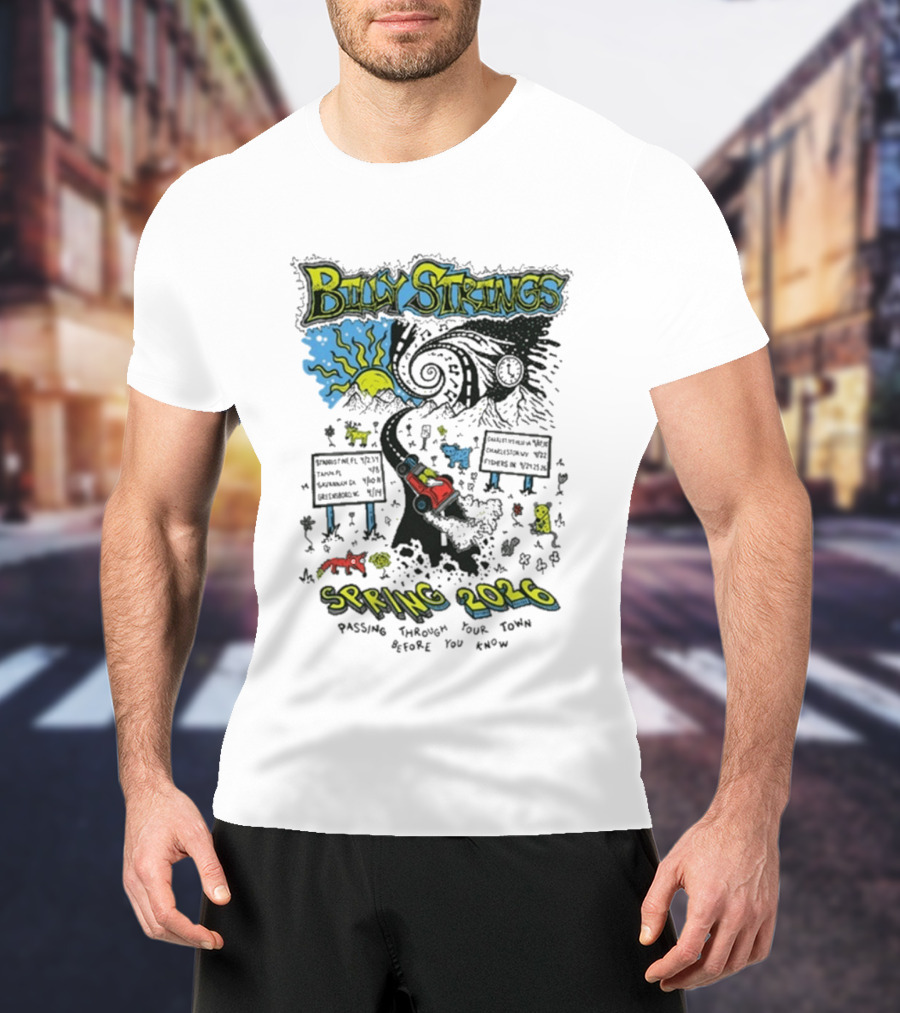Billy Strings Spring 2026 Highway Hypnosis Missing Through Your Town Before The Show T-Shirt