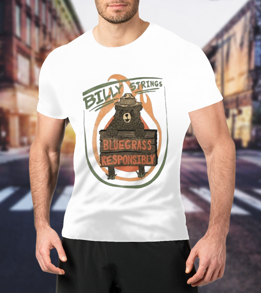 Billy Strings Spring Tour 2026 Bluegrass Responsibly Bear With Sign T-Shirt