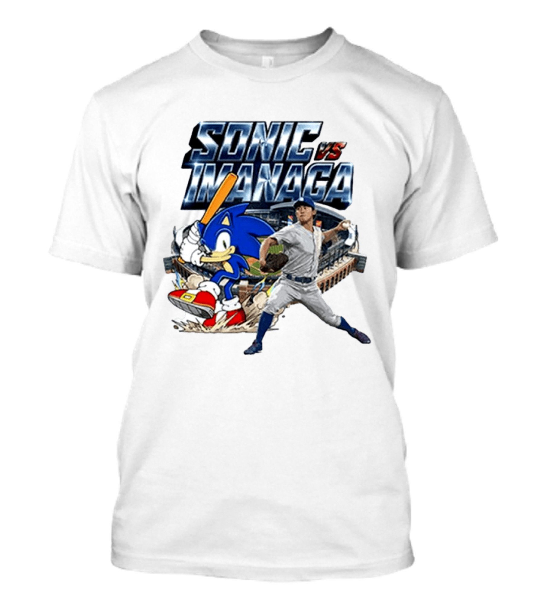 Sonic Vs Imanaga MLB Players Stadium Hedgehog Shota T-Shirt