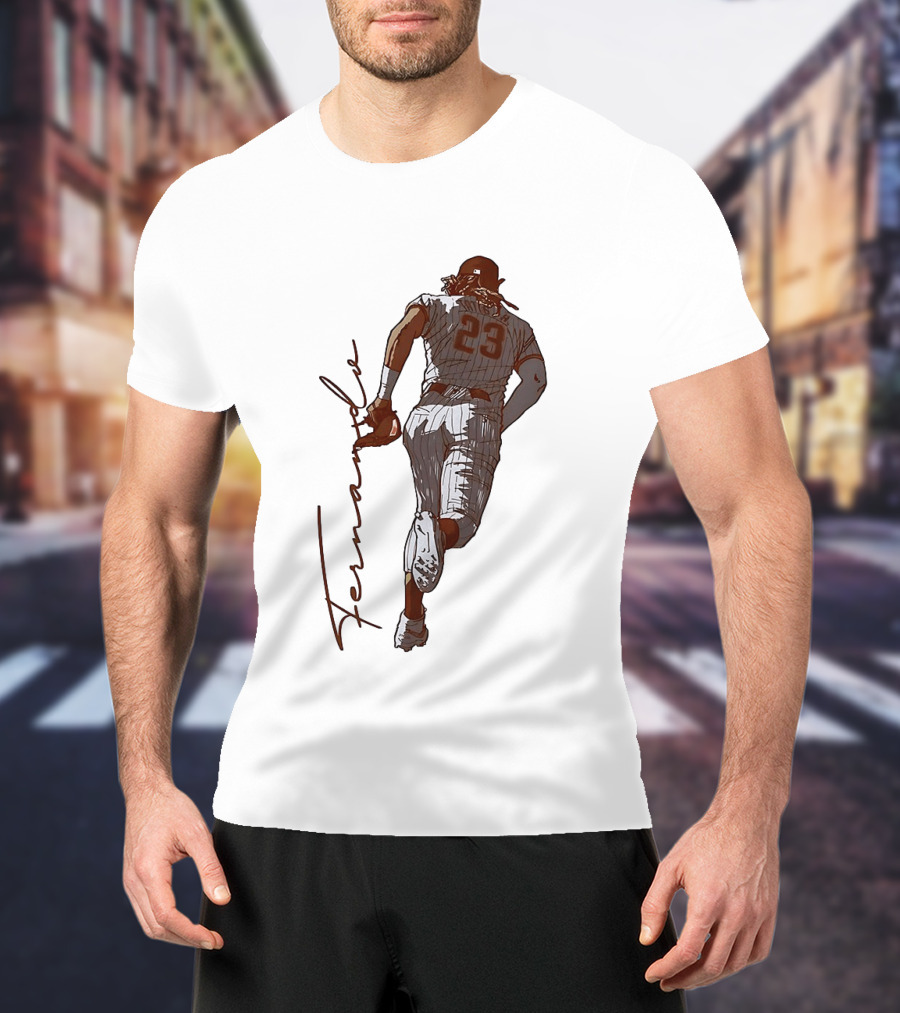 Fernando Tatis Jr. 23 San Diego Padres Baseball Ink Drawing T-Shirt