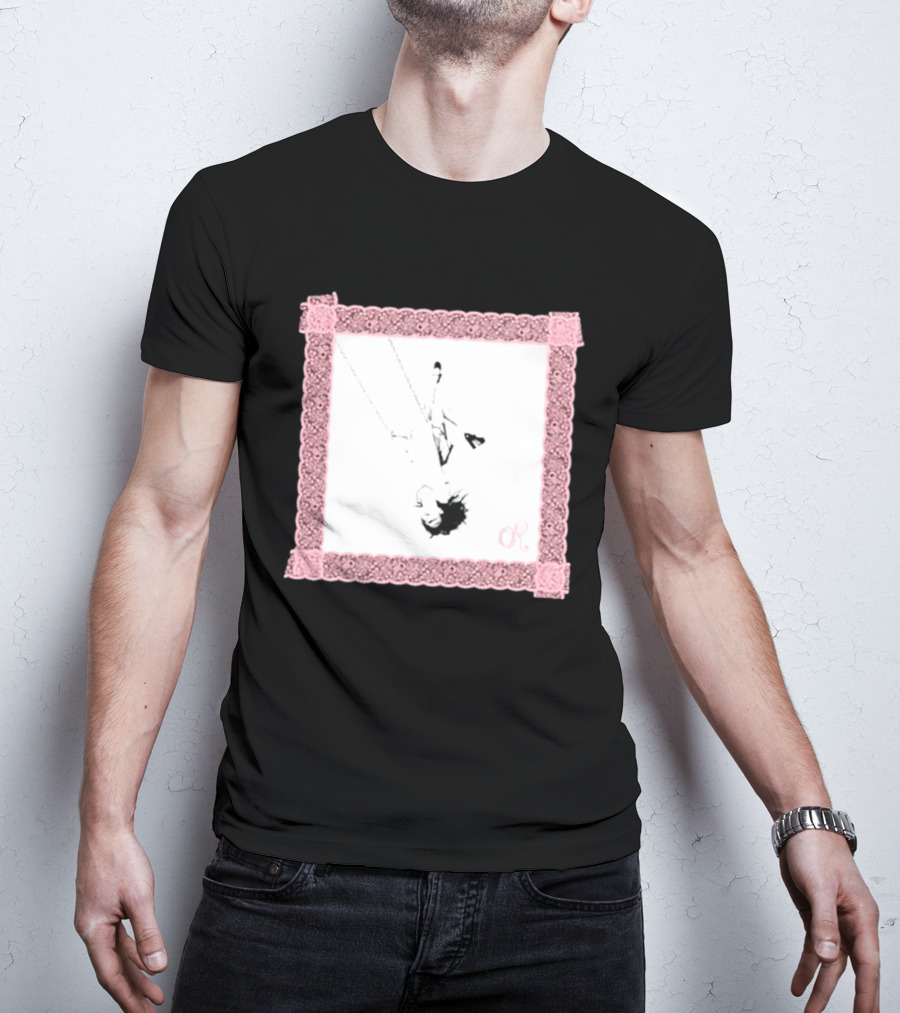 OR Pastel Pink Lace Border Swing T-Shirt
