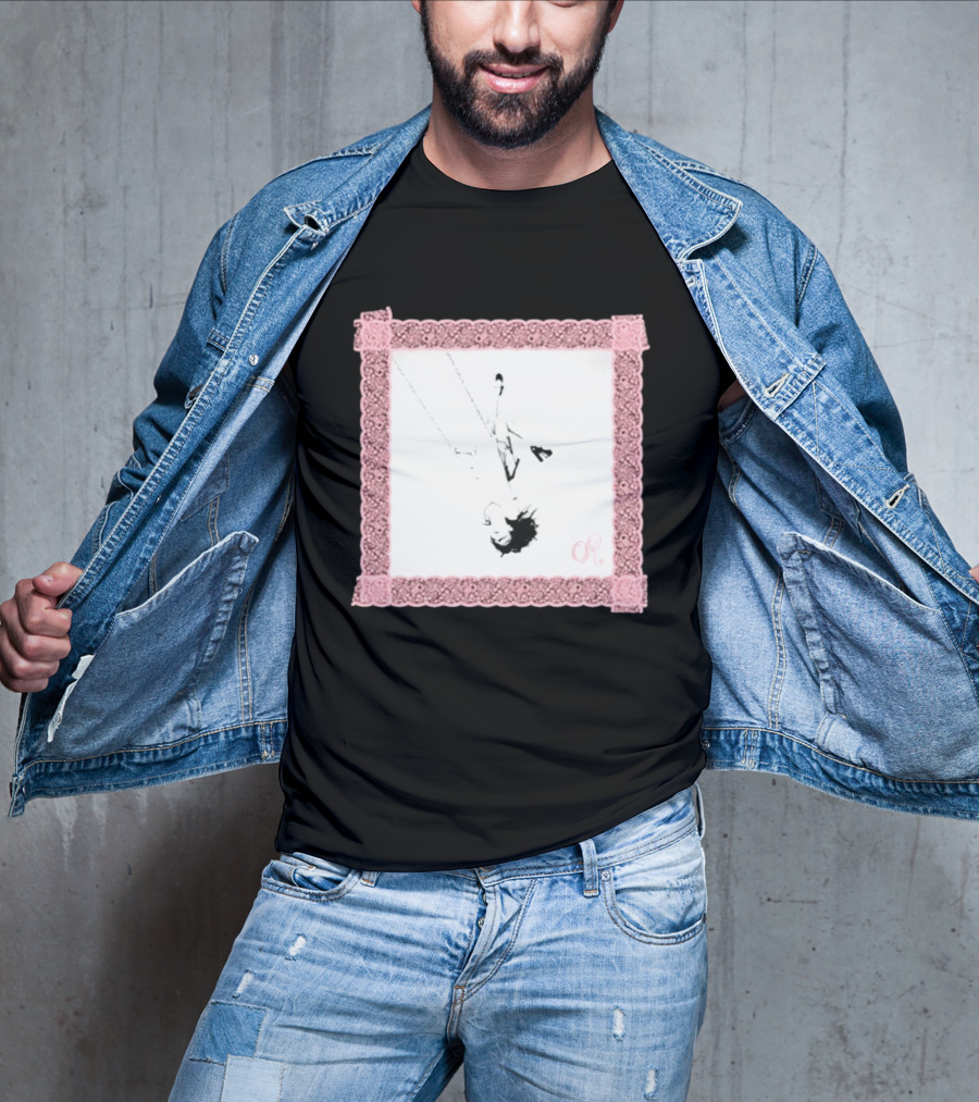 OR Pastel Pink Lace Border Swing T-Shirt