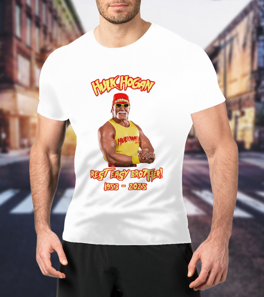 Hulk Hogan Rest Easy Brother 1953 2025 T-Shirt