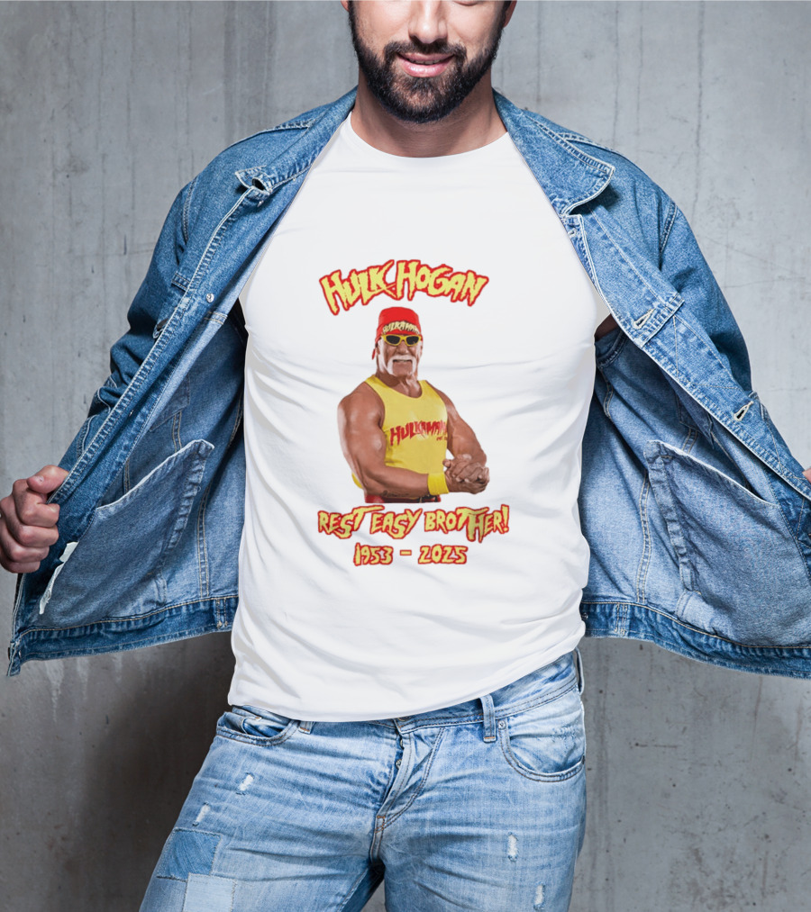 Hulk Hogan Rest Easy Brother 1953 2025 T-Shirt