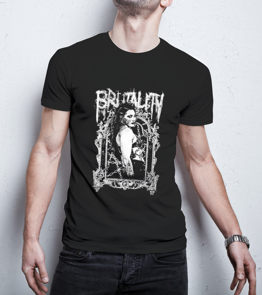 Rhea Ripley Chain Bow Down Brutality T-Shirt