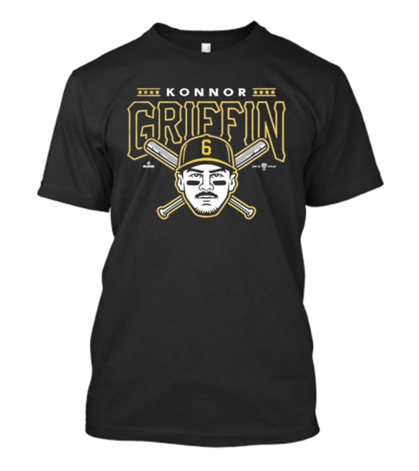 Konnor Griffin 6 Pirate Baseball Crossed Bats T-Shirt