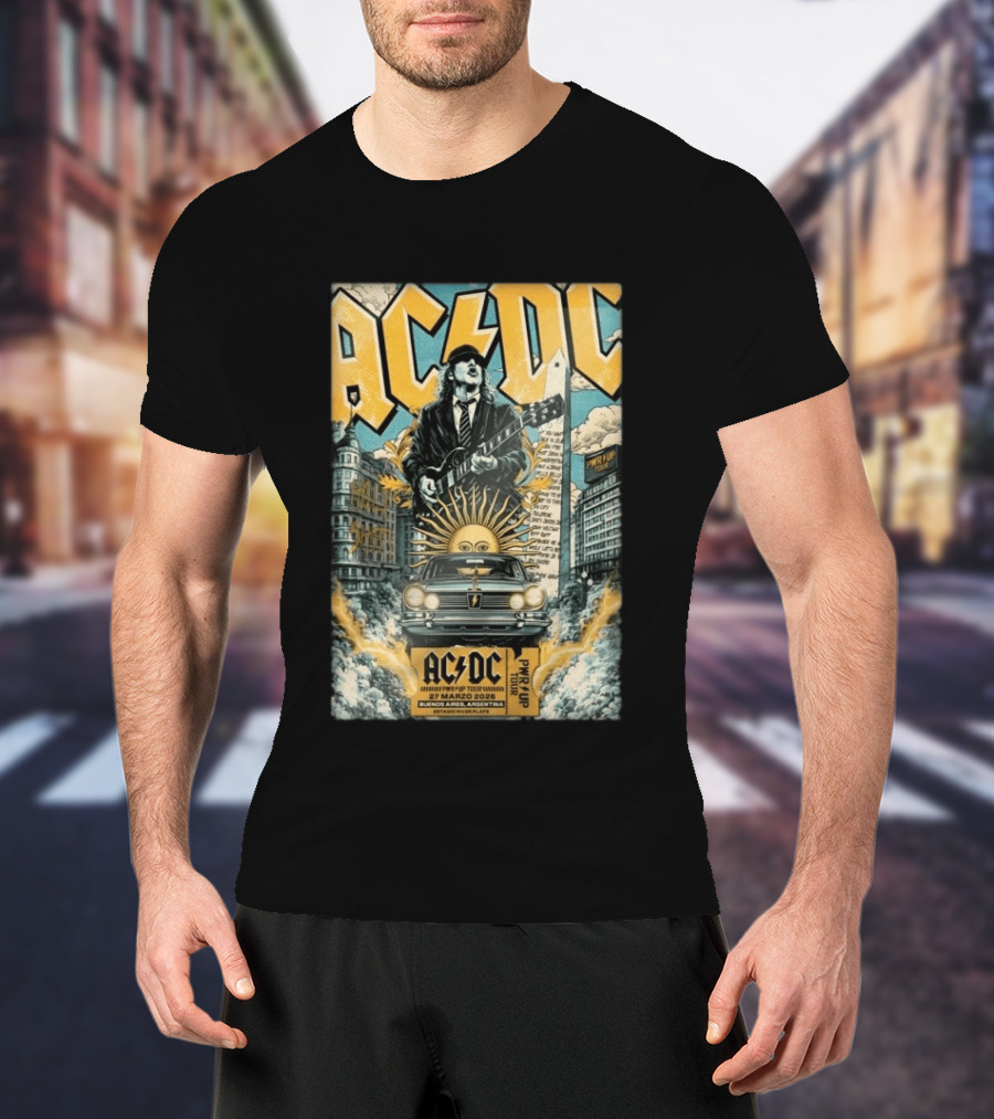 AC DC Power Up Tour 27 Marzo 2026 Buenos Aires Argentina T-Shirt