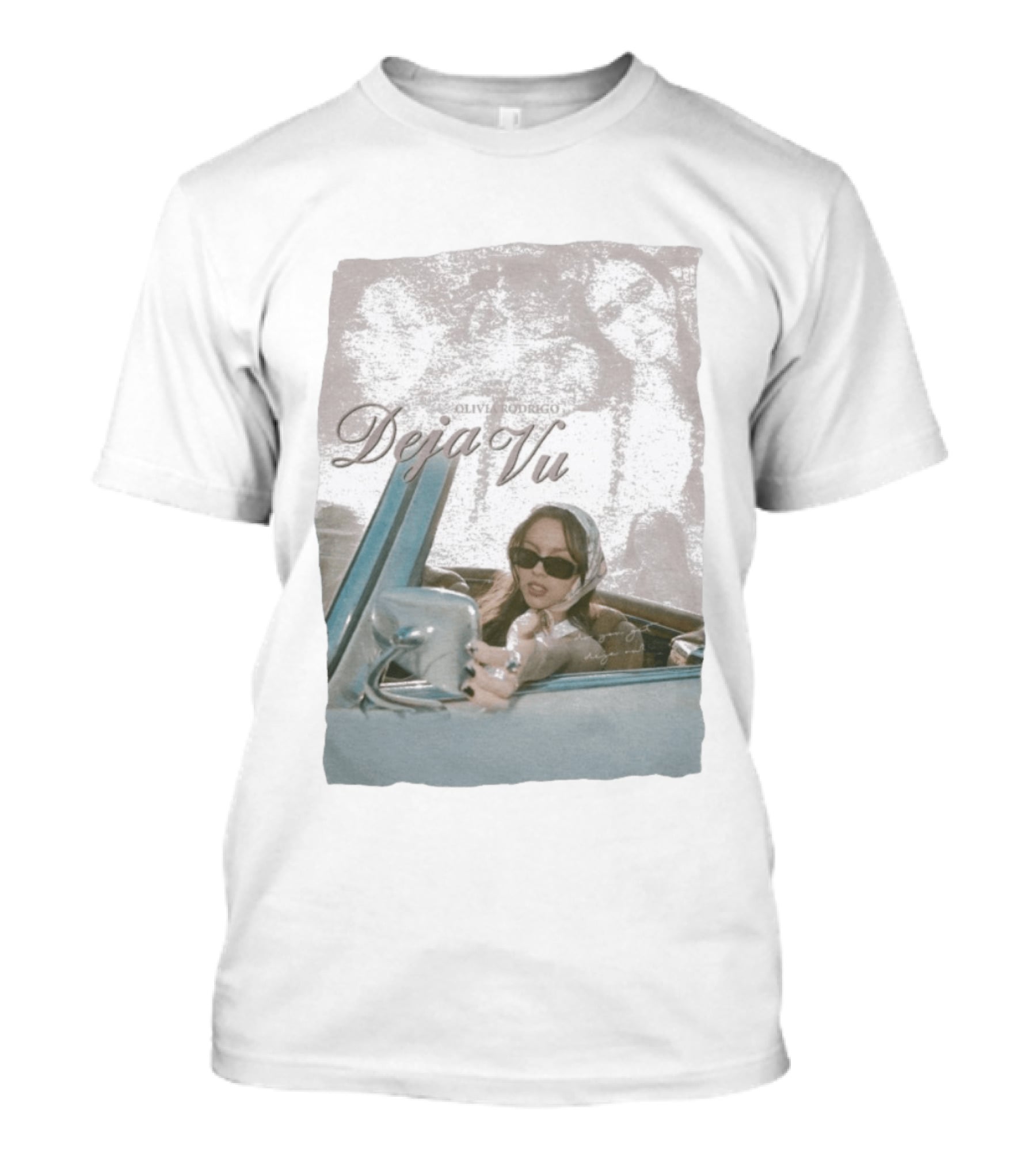 Olivia Rodrigo Deja Vu Vintage Car Photo And Elegant T-Shirt