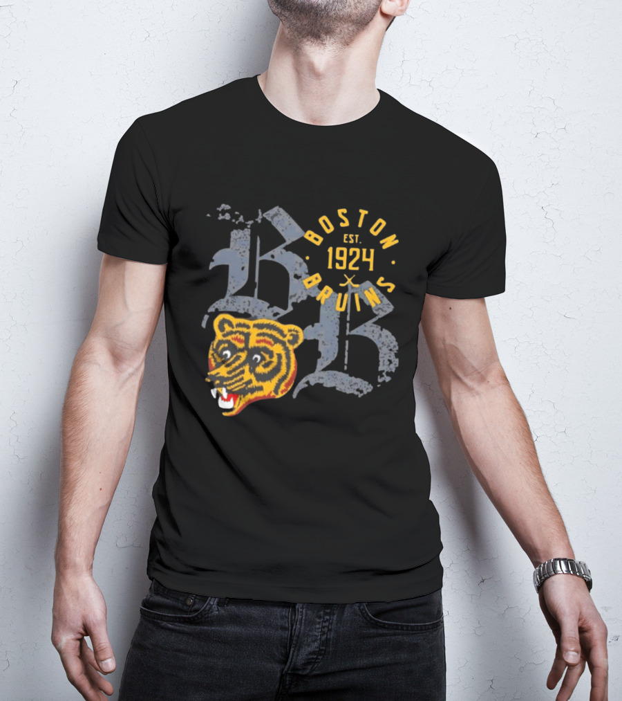 Boston Bruins EST 1924 Long Haul Classic Team Bear T-Shirt