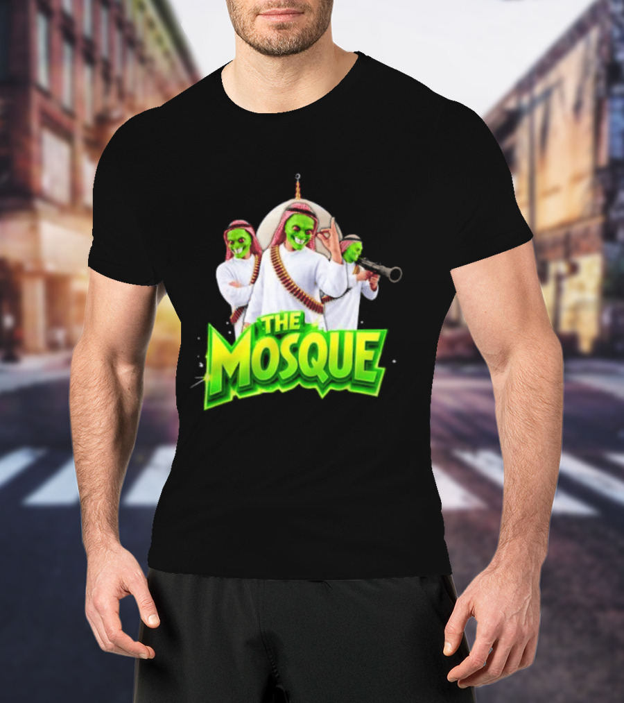 The Mosque Mask Green Faces Characters T-Shirt